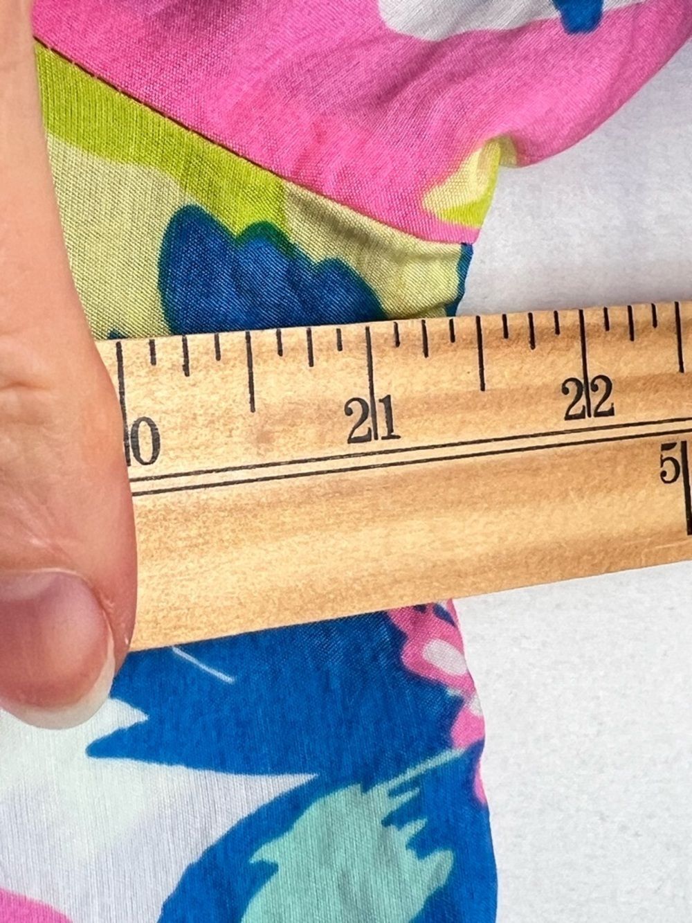 NWT Michelle McDowell Malia Sea FLower Pink Blouse Sz L Colorful Spring Casual - Picture 11 of 13